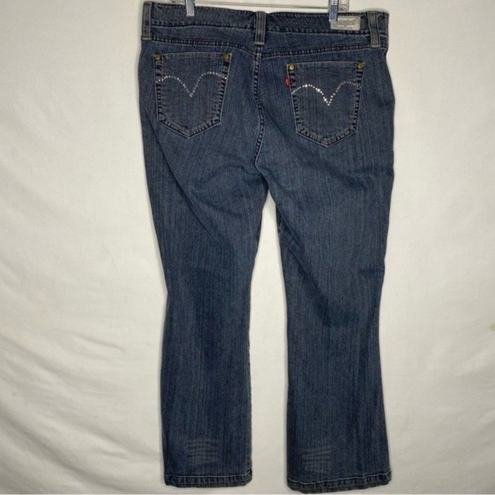 Levi's Jeans Women’s 17M Blue Bootcut Denim Night Blues Vintage 90s Embellished - Picture 8 of 9